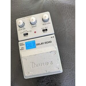 Ibanez DE7 Delay Echo Tone-Lok Series Guitar Effects Pedal Silver DE7-00200237